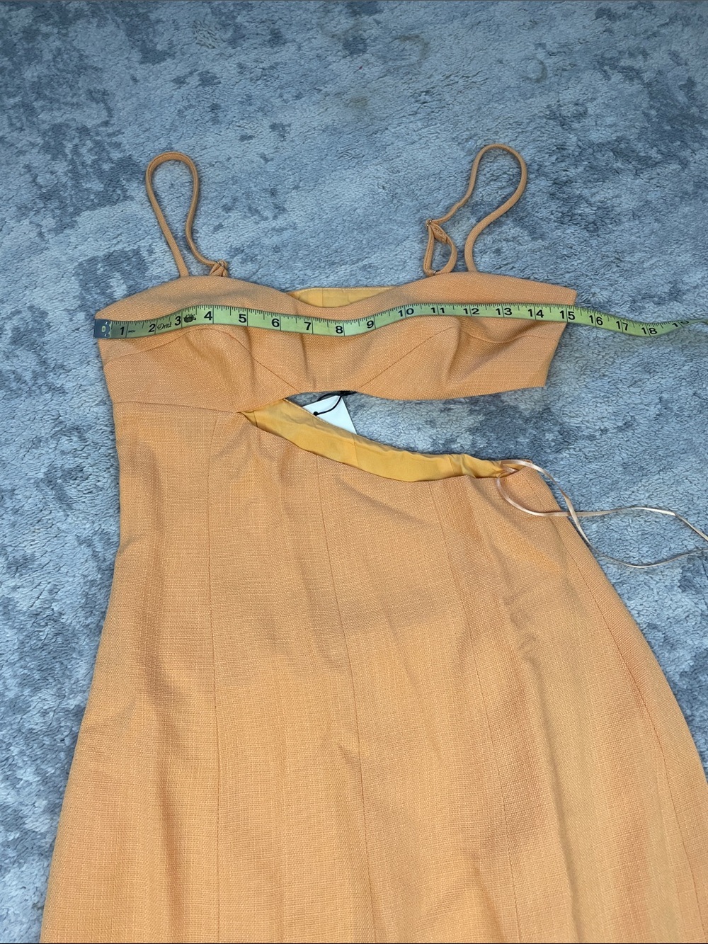 NWT Atoir Laura Dress Side Cut Out Mango Orange Midi Sz 2 - Picture 8 of 12